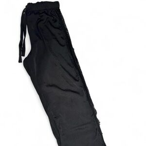 Silky Primark PJ Pants with Side Lace Trim